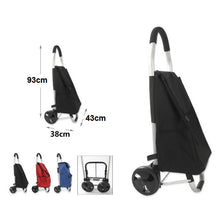 Cargar imagen en el visor de la galería, Carro de Compra de 2 Ruedas con marco de aluminio Ligero plegable portátil 43x38x93 cm
