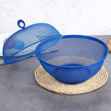 Cargar imagen en el visor de la galería, Frutero de Mesa Rejilla con Tapa Metal Redondo Para Conserva Frutas Frescas 28.5 x 22 cm
