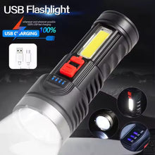 Cargar imagen en el visor de la galería, Linterna de Mano Recargable Portatil 5 LED De Alta Potencia 6 W 350 LM 4 Modos
