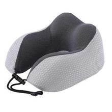 Cargar imagen en el visor de la galería, Cojín de Viaje Ergonómico de Espuma con Memoria – Almohada Cervical de Poliéster y Poliuretano 25x25 cm, Ajustable y Transpirable
