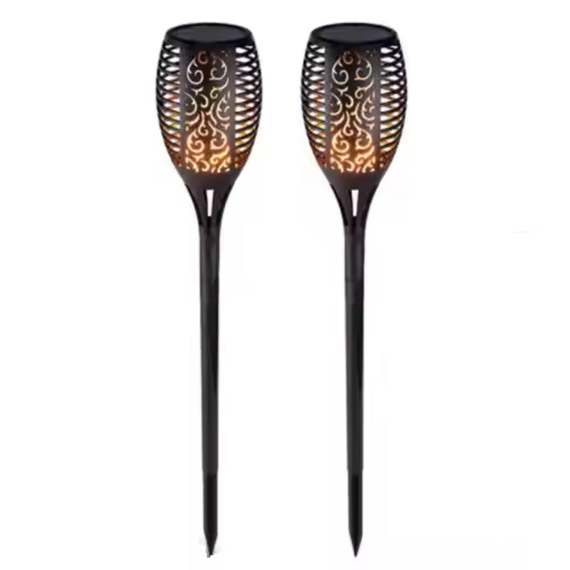 Antocha de luz Solar LED Efecto llamas Pack 2 Para decoración de Jardín, Lámpara Luz Solar de Jardín Impremeable