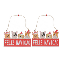Cargar imagen en el visor de la galería, Set 2 Colgantes de Madera de Navidad - Adornos Decorativos Festivos con Diseño Navideño
