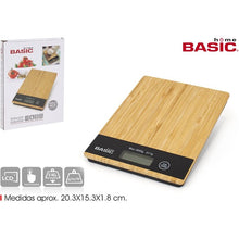Cargar imagen en el visor de la galería, Báscula de cocina de bambú, báscula de cocina digital, báscula de cocina digital, 0,1 g, báscula fina de cocina, báscula de cocina, báscula para tartas, mini báscula de bambú
