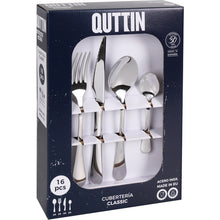 Cargar imagen en el visor de la galería, Cubertería de Acero Inoxidable 16 Piezas – Quttin Classic – Fabricada en la UE
