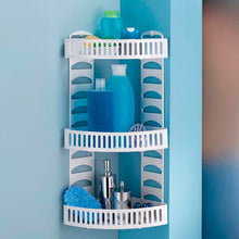 Cargar imagen en el visor de la galería, Estanteria Rinconera de baño Blanco Varilla Cromo
