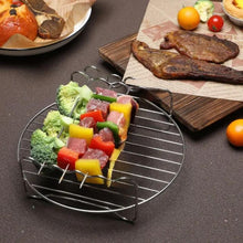Cargar imagen en el visor de la galería, Rejilla Redonda con 3 Pinchos para Freidora de Aire Quttin - 19.5x19.5x5 cm
