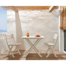 Cargar imagen en el visor de la galería, Silla de Balcón Resina Plegable Blanca &quot;Birki&quot; Ideal para jardines, patios, terrazas, balcones, porches o patios
