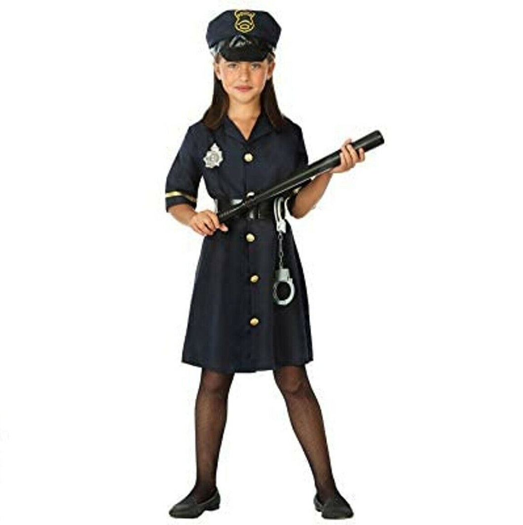 Disfraz Policia Niña Infantil Azul Marino para Carnaval Fiesta Teatro