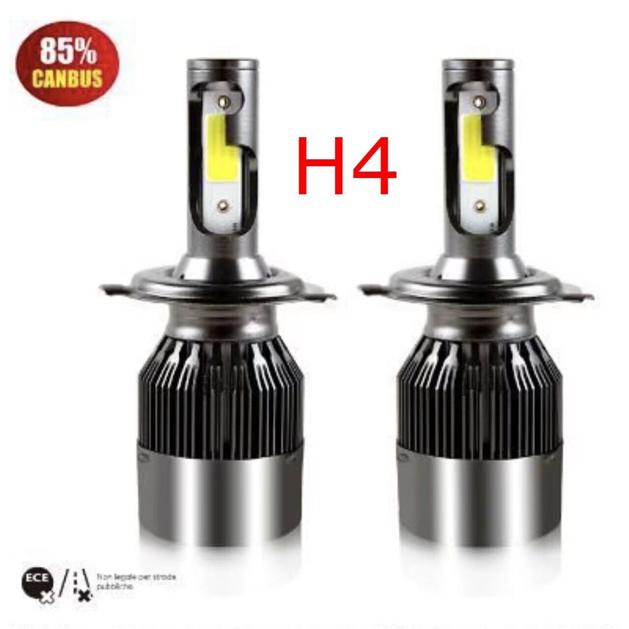 2 x Bombillas H1, H4, H7 LED Coche 26W 2340LM Lampara LED 9-36V