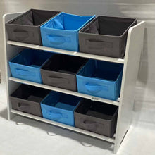 Cargar imagen en el visor de la galería, Estante de almacenamiento infantil para juguetes y libros, 9 cajas extraíbles
