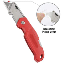 Cargar imagen en el visor de la galería, Cuchillo utilidad plegable mecanismo hoja cambio rápido mango de aleación cuter
