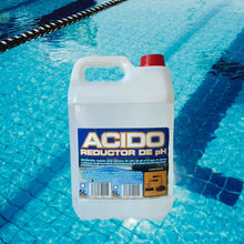 Cargar imagen en el visor de la galería, Ácido Clorhídrico Retuctora de PH 5 L, Líquido Aumentar pH Para Agua de Piscinas
