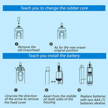 Cargar imagen en el visor de la galería, Goma borrar eléctrica lápiz para niños automático escribir dibujar pilas AAA
