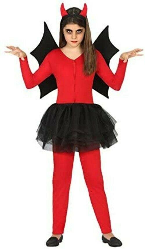Disfraz Demonia infantil niña Para Halloween y Carnaval Fiesta Teatro