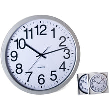 Cargar imagen en el visor de la galería, Reloj de Pared ALEXIS 35 cm Color Blanco, Plata, Negro 35 cm
