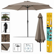 Cargar imagen en el visor de la galería, Sombrilla Parasol Ø300cm Inclinable Estructura Aluminio y Acero 38 Mm Jardin Terraza Patio Playa
