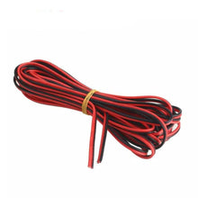 Cargar imagen en el visor de la galería, Cable de audio para altavoces 100 m metros 0.75mm 2.6x5.2 mm BOBINA ROJO Y NEGRO
