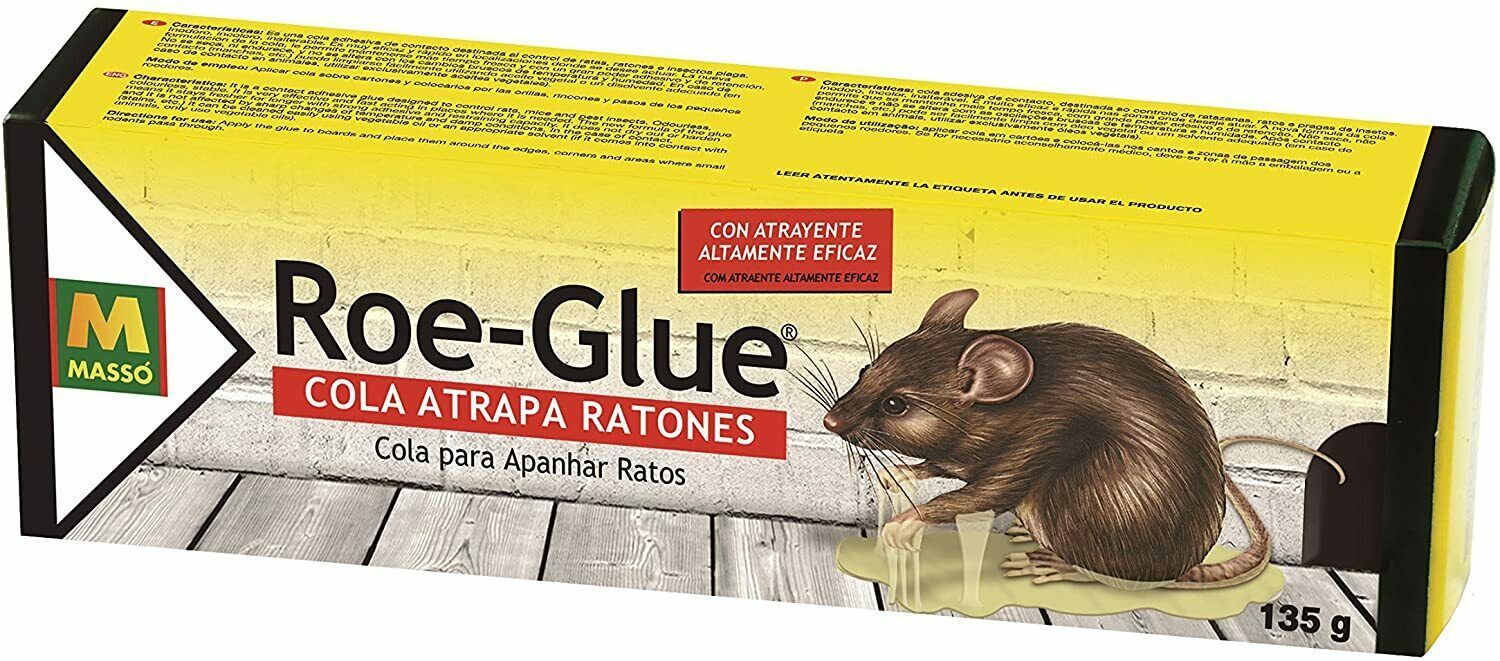 Cola Atrapa ratones 135 g Trampa pegamento para atrapar insectos raton ...