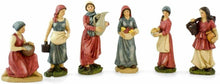 Cargar imagen en el visor de la galería, Figura Pastor / pastora Belen 6 piezas 13cm resina Para Decoración de Navidad
