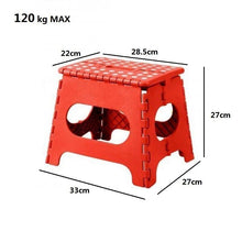 Cargar imagen en el visor de la galería, Taburete Plegable Plastico 27 cm 120 kg Seguridad Niños Multiuso Antideslizante
