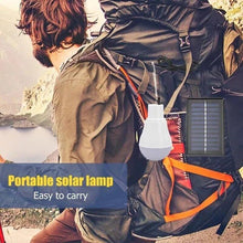 Cargar imagen en el visor de la galería, Lámpara Solar Portátil Bombilla LED Panel Solar Recargable Interior Exterior
