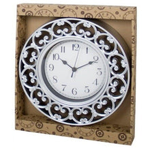 Cargar imagen en el visor de la galería, Reloj de Pared LABRADO 30 cm Color Oro Plata Para Decoraión de Hogar Oficina
