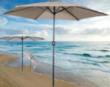 Cargar imagen en el visor de la galería, Sombrilla Parasol ø 300 cm Inclinabre Estructura Aluminio y Acero ø 48 mm Con 8 varillas de Acero12 x 18 mm Para Terraza Jardin Patio
