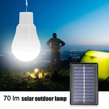 Cargar imagen en el visor de la galería, Lámpara Solar Portátil Bombilla LED Panel Solar Recargable Interior Exterior
