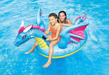 Cargar imagen en el visor de la galería, Intex - Ride on colchoneta hinchable dragon 201x191 cm 3 años, (57563NP)
