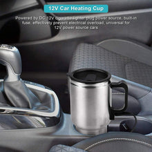 Cargar imagen en el visor de la galería, Travel Mug Taza Termo Electrica Acero Inoxidable 400 ml 12V con Cargador de Mechero de Coche Termo Electrónico de Viaje
