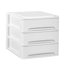 Cargar imagen en el visor de la galería, Cajonera de Plástico Stylo Blanco Linea / Wengué Decoración Bambú Hogar Oficina
