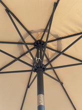 Cargar imagen en el visor de la galería, Sombrilla Parasol ø 300 cm Inclinabre Estructura Aluminio y Acero ø 48 mm Con 8 varillas de Acero12 x 18 mm Para Terraza Jardin Patio
