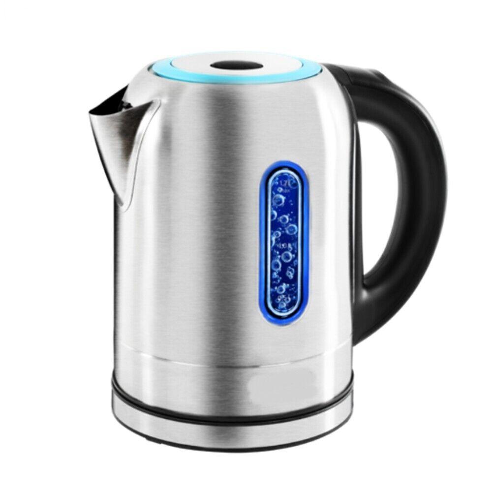 Hervidaor eléctrico 2200 W 1,7 L inalámbrico iluminación LED acero inox