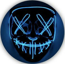 Cargar imagen en el visor de la galería, Máscara Asesino Purgador Luz LED Máscara Luminosa Carnaval Halloween Accesorios

