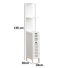 Cargar imagen en el visor de la galería, Mueble de Baño Columna Armario Eatantería Para Espacios Reducidos MDF con 2 Eatantes + 2 Puertas
