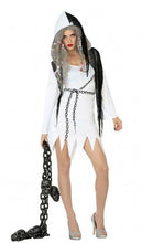 Cargar imagen en el visor de la galería, Disfraz Fantasma Mujer Adulto Blanco Para Halloween Carnaval Teatro
