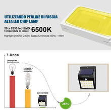 Cargar imagen en el visor de la galería, Foco Lámpara solar LED para exteriores con sensor de movimiento, impermeable
