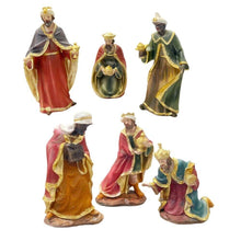 Cargar imagen en el visor de la galería, Set 3 Reyes Magos Melchor, Gaspar y Baltasar Resina Para Belen Pesebre Figuras Decoracion de Navidad
