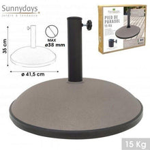 Cargar imagen en el visor de la galería, Base/ Soporete/ Pie de Sombrilla de Cemento Hormigón 15KG Topo
