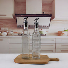 Cargar imagen en el visor de la galería, Botellas de Aceitera + Vinagrera Cristal Antigoteas 500 ml H30cm Cocina Casa
