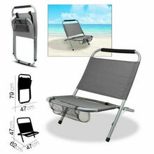 Cargar imagen en el visor de la galería, Silla de Playa Plegable Estructura de Acero Tela Oxiford 62x47xH47 cm
