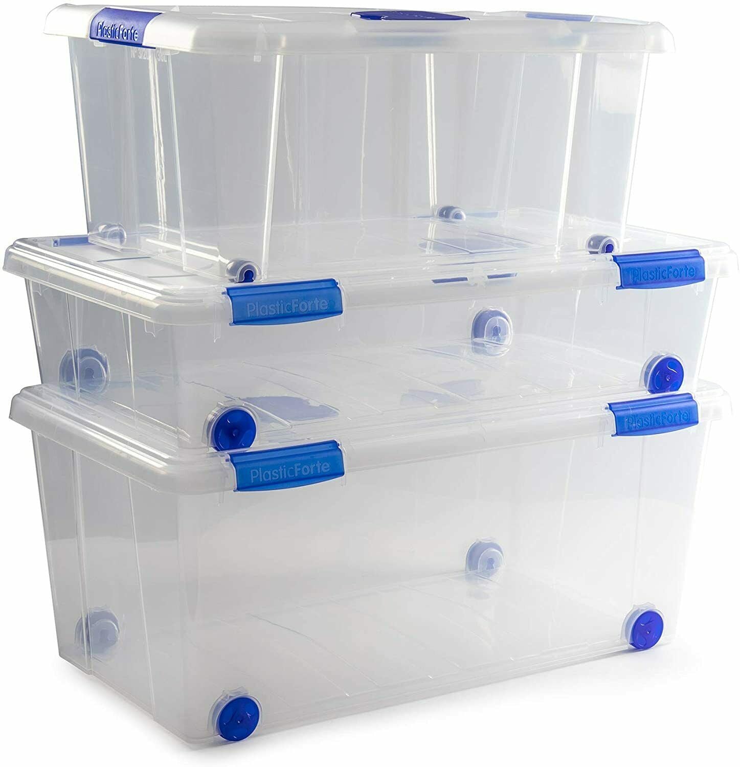 Caja de plástico almacenaje Contenedor con Asa Natural 12l – Maxia Market