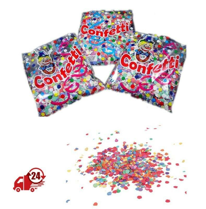 Confetti de varios colores para fiestas confetti, 3 bolsas 300 g multicolor
