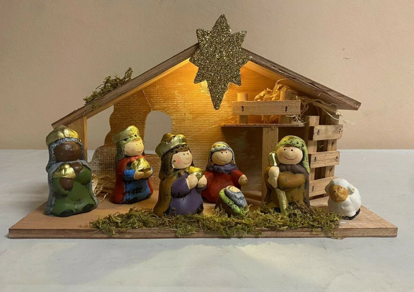 Nacimiento infantil 7 PCS figuras nature 1 led pesebre belen navidad d –  Maxia Market, image size:1600x1129