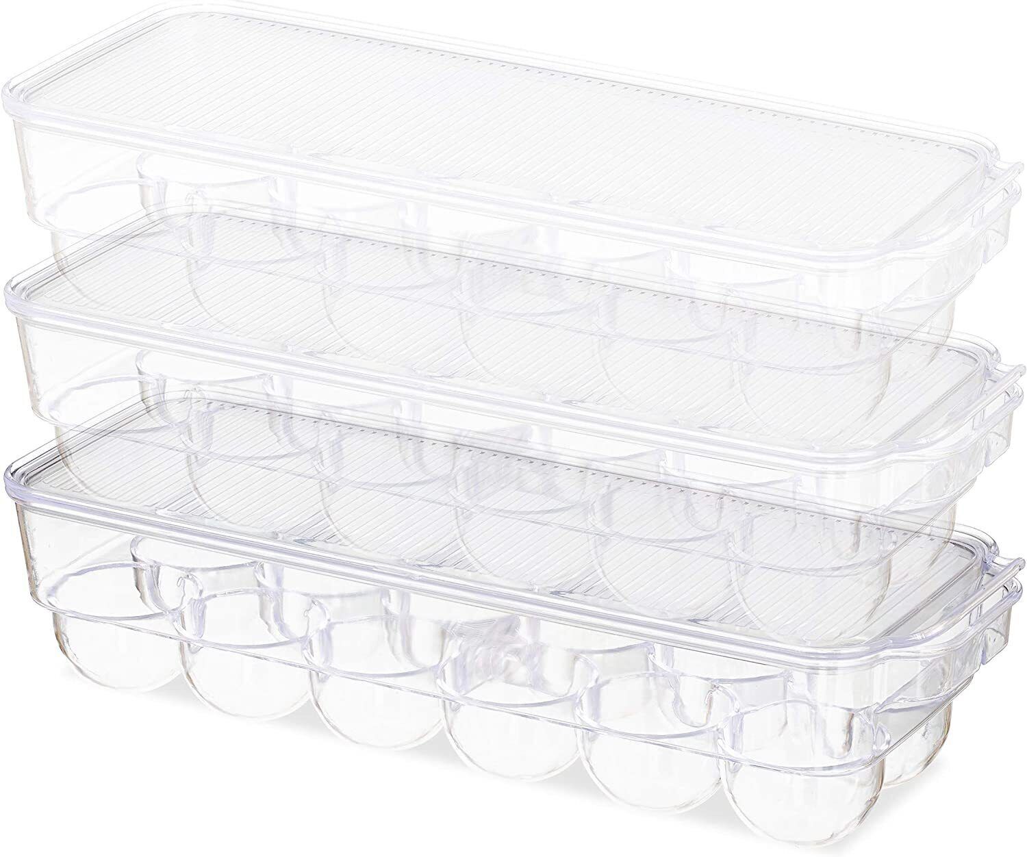 Huevera frigorífico plástico, organizador despensa, 14 huevos, 37x11x7,5 cm  - AliExpress
