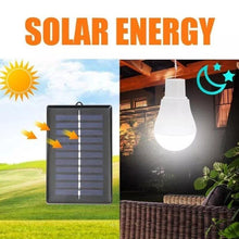 Cargar imagen en el visor de la galería, Lámpara Solar Portátil Bombilla LED Panel Solar Recargable Interior Exterior

