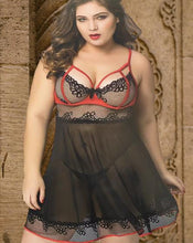 Cargar imagen en el visor de la galería, Picardias Lenceria Sexy Ropa interior de Mujer Talla Grande Negro
