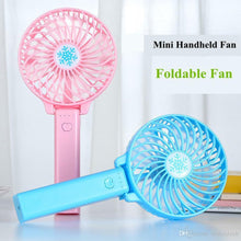 Cargar imagen en el visor de la galería, Mini Ventiladores de Mano USB Ventilador de Mano Recargable Portátil plegable
