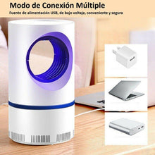 Cargar imagen en el visor de la galería, Mata insectos lampara electrica USB 5W con luz UV silencioso envolvente succión
