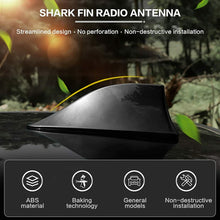 Cargar imagen en el visor de la galería, Antena de coche forma de aleta tiburón negro para techo supeior coche auto universal señal
